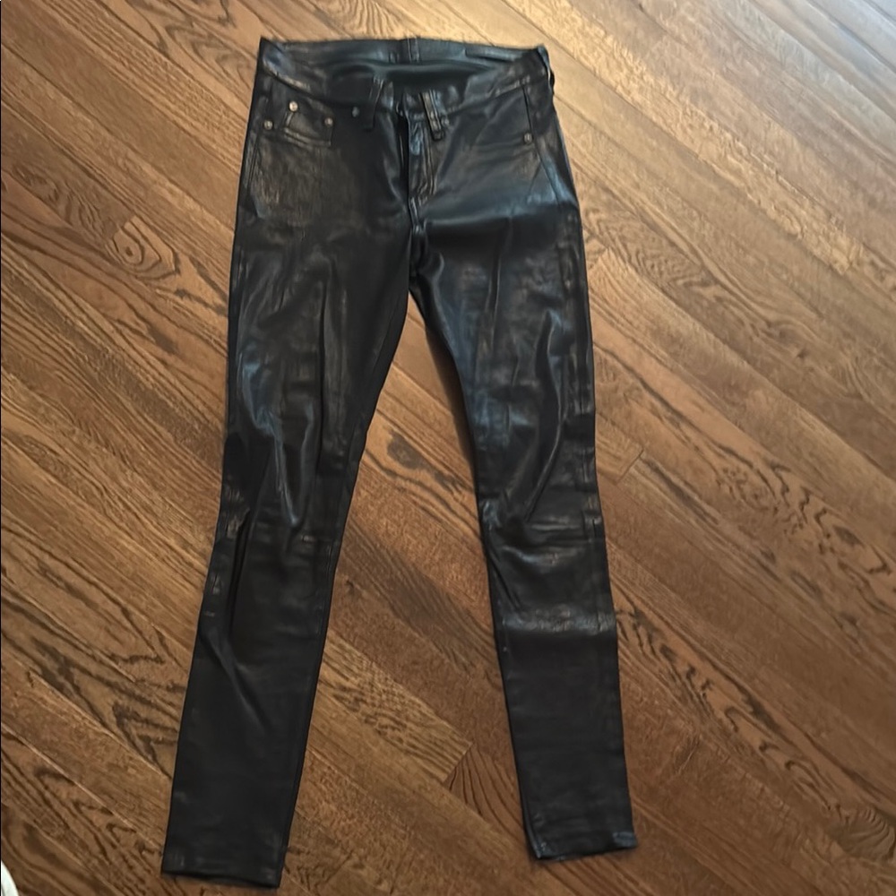 Rag and Bone Black Women's Leather Pants